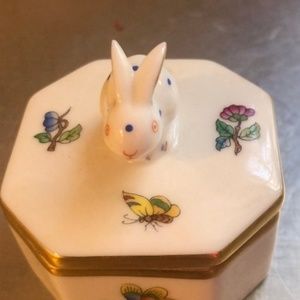 Herend Rabbit/Bunny Trinket Box